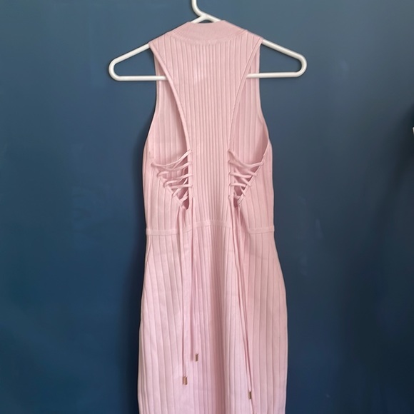 Light Pink Cushnie Et Ochs Laced-Back Sleeveless Dress - Picture 5 of 5